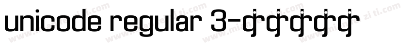 unicode regular 3字体转换